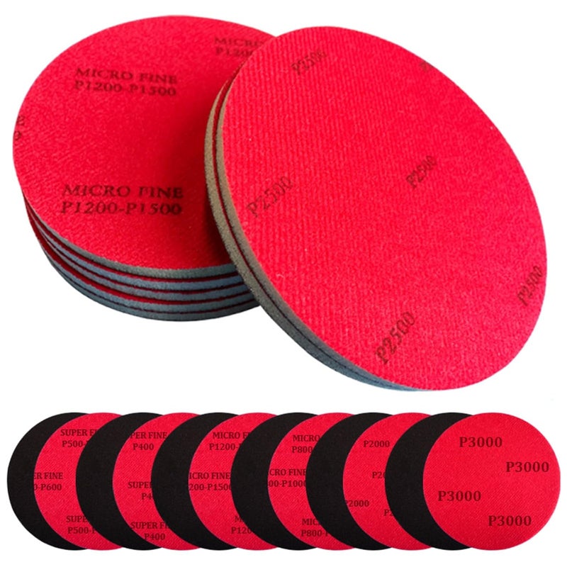 FUYITE 12 PCS Bowling Sanding Pads, Bowling Ball Sanding Sand Pads Polishing Cleaning Kit, Grit 400, 500~600, 800~1000, 1200~1500, 2000, 2500, 3000, 5000, Bowling Ball Resurfacing Polishing Kit - Image 1
